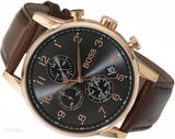  Shop Authentic Hugo Boss Navigator Grey Dial Brown Leather Strap Watch for Men - 1513496 - Luxxuri