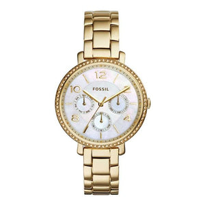  Shop Authentic Fossil Rye Mother of Pearl White Dial Gold Steel Strap Watch for Women - ES3756 - Luxxuri