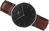  Shop Authentic Daniel Wellington Classic Bristol Black Dial Brown Leather Strap Watch For Men - DW00100143 - Luxxuri
