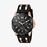  Shop Authentic Guess Oasis Black Dial Two Tone Steel Strap Watch for Men - W0366G3 - Luxxuri