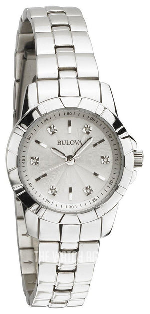  Shop Authentic Bulova Classic Diamonds Silver Dial Silver Steel Strap Watch for Women - 96P121 - Luxxuri