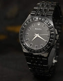  Shop Authentic Bulova Crystal Collection Phantom Black Dial Black Steel Strap Watch for Men - 98A240 - Luxxuri