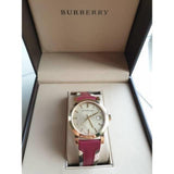 Shop Authentic Burberry The City Gold Dial Orange Leather Strap Watch for Women - BU9017 - Luxxuri