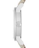  Shop Authentic Burberry The City White Dial Beige Leather Strap Watch for Women - BU9132 - Luxxuri
