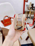  Shop Authentic Burberry The Pioneer Rose Gold Dial Haymarket Brown Leather Strap Watch for Women - BU9408 - Luxxuri