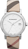 Burberry The City White Dial Brown Leather Strap Watch for Women - BU9113