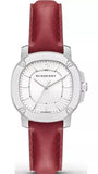  Shop Authentic Burberry Brit The Britain White Dial Red Leather Strap Watch for Women - BBY1705 - Luxxuri