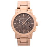 Shop Authentic Burberry The City Grey Dial Rose Gold Steel Strap Unisex Watch - BU9754 - Luxxuri