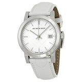  Shop Authentic Burberry The City White Dial White Leather Strap Watch for Women - BU9128 - Luxxuri