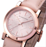  Shop Authentic Burberry The City Gold Dial Beige Leather Strap Watch for Women - BU9210 - Luxxuri