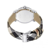  Shop Authentic Burberry The City Grey Dial Checked Grey Leather Strap Watch for Women - BU9118 - Luxxuri