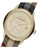  Shop Authentic Burberry The Classic Round Gold Dial Brown Leather Strap Unisex Watch  - BU10001 - Luxxuri