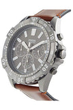  Shop Authentic Fossil Garrett Chronograph Grey Dial Brown Leather Strap Watch for Men - FS5770 - Luxxuri