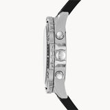  Shop Authentic Fossil Garrett Chronograph Black Dial Black Rubber Strap Watch for Men - FS5624 - Luxxuri