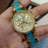  Shop Authentic Michael Kors Ritz Gold Dial Two Tone Steel Strap Watch for Women - MK6328 - Luxxuri