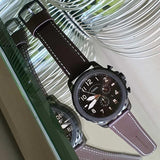  Shop Authentic Fossil Bowman Chronograph Brown Dial Brown Leather Strap Watch for Men - FS5601 - Luxxuri
