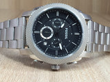  Shop Authentic Fossil Machine Chronograph Black Dial Silver Steel Strap Watch for Men - FS4776 - Luxxuri