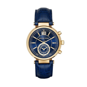  Shop Authentic Michael Kors Sawyer Blue Dial Blue Leather Strap Watch for Women - MK2425 - Luxxuri