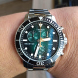  Shop Authentic Tissot Seastar 1000 Chronograph Green Dial Silver Steel Strap Watch For Men - T120.417.11.091.01 - Luxxuri