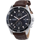  Shop Authentic Fossil Wakefield Black Dial Brown Leather Strap Watch for Men - CH2944 - Luxxuri