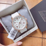  Shop Authentic Guess Sport White Dial White Rubber Strap Watch For Women - W0616L1 - Luxxuri