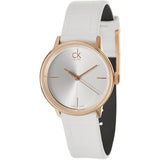  Shop Authentic Calvin Klein Accent White Dial White Leather Strap Watch for Women - K2Y2Y6K6 - Luxxuri