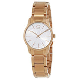  Shop Authentic Calvin Klein City White Mother of Pearl Dial Rose Gold Steel Strap Watch for Women - K2G23646 - Luxxuri