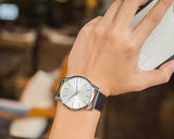  Shop Authentic Calvin Klein City White Dial Black Leather Strap Watch For Men - K2G211C6 - Luxxuri