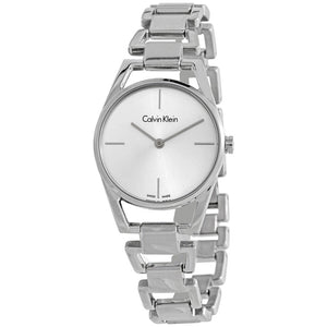  Shop Authentic Calvin Klein Dainty Silver Dial Silver Steel Strap Watch for Women - K7L23146 - Luxxuri