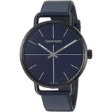  Shop Authentic Calvin Klein Even Blue Dial Blue Leather Strap Watch for Men - K7B214VN - Luxxuri