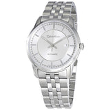  Shop Authentic Calvin Klein Infinity Automatic Silver Dial Silver Steel Strap Watch for Men - K5S34146 - Luxxuri