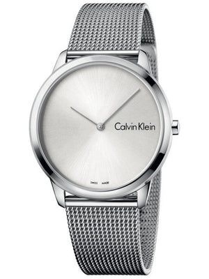  Shop Authentic Calvin Klein Minimal Silver Dial Silver Mesh Bracelet Watch for Men - K3M211Y6 - Luxxuri