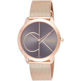  Shop Authentic Calvin Klein Minimal Black Dial Rose Gold Mesh Bracelet Watch for Men - K3M21621 - Luxxuri