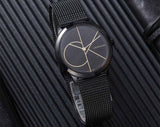  Shop Authentic Calvin Klein Minimal Black Dial Black Mesh Bracelet Watch for Women - K3M224X1 - Luxxuri