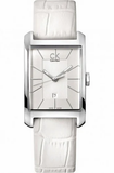  Shop Authentic Calvin Klein Window White Dial White Leather Strap Watch for Women - K2M23120 - Luxxuri