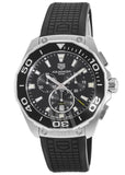  Shop Authentic Tag Heuer Carrera Aquaracer Quartz Chronograph Black Dial Black Rubber Strap Watch for Men - CAY111A.FT6041 - Luxxuri
