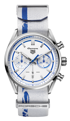  Shop Authentic Tag Heuer Carrera Porsche RS 2.7 Automatic Chronograph White Dial White Nylon Strap Watch for Men - CBN2016.EB0275 - Luxxuri