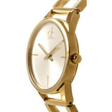 Shop Authentic Calvin Klein Stately Silver Dial Gold Steel Strap Watch for Women - K3G23526 - Luxxuri