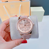  Shop Authentic Michael Kors Tibby Multifunction Rose Gold Dial Pink Leather Strap Watch For Women - MK2955 - Luxxuri