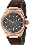  Shop Authentic Maserati Triconic Chronograph Grey Dial Brown Leather Strap Watch For Men - R8871639003 - Luxxuri