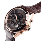  Shop Authentic Hugo Boss Driver Sport Chronograph Brown Dial Brown Leather Strap Watch for Men - 1513093 - Luxxuri