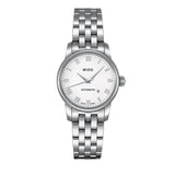  Shop Authentic Mido Baroncelli III Automatic White Dial Silver Steel Strap Watch For Women - M7600.4.26.1 - Luxxuri