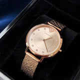  Shop Authentic Emporio Armani Kappa Pink Dial Pink Mesh Bracelet Watch For Women - AR11129 - Luxxuri