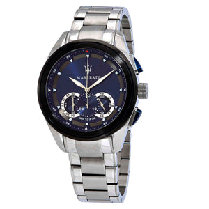  Shop Authentic Maserati Traguardo Chronograph 45mm Blue Dial Stainless Steel Watch For Men - R8873612014 - Luxxuri