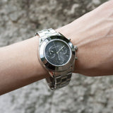  Shop Authentic Swarovski Octea Lux Sport Chronograph Black Dial Silver Steel Strap Watch for Women - 5610520 - Luxxuri