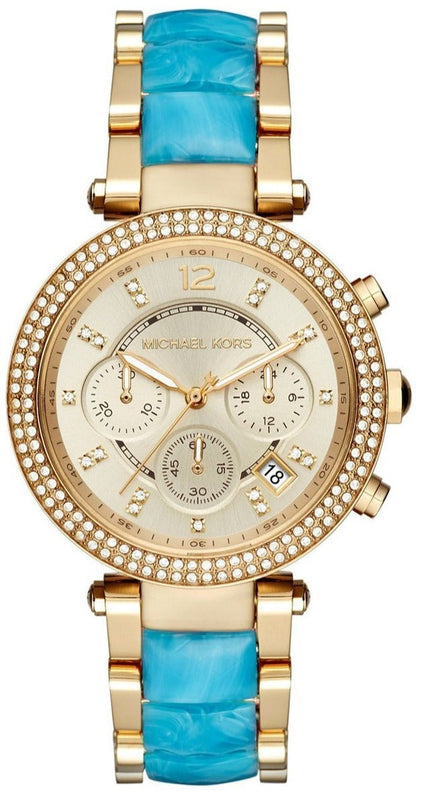  Shop Authentic Michael Kors Parker Gold Dial Two Tone Steel Strap Watch for Women - MK6364 - Luxxuri