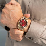  Shop Authentic Citizen Tsuyosa Automatic Red Dial Gold Steel Strap Watch For Men - NJ0153-82X - Luxxuri