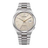  Shop Authentic Citizen Tsuyosa Automatic Oatmeal White Dial Silver Steel Strap Watch For Men - NJ0151-88W - Luxxuri