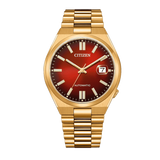  Shop Authentic Citizen Tsuyosa Automatic Red Dial Gold Steel Strap Watch For Men - NJ0153-82X - Luxxuri