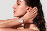  Shop Authentic Calvin Klein Equal Silver Dial White Leather Strap Watch for Women - K3E236L6 - Luxxuri